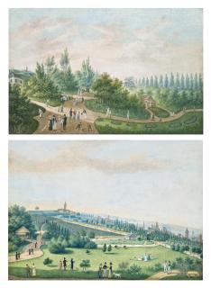 Johann Jakob Hoch - A Summer stroll; and Elegant company in the park