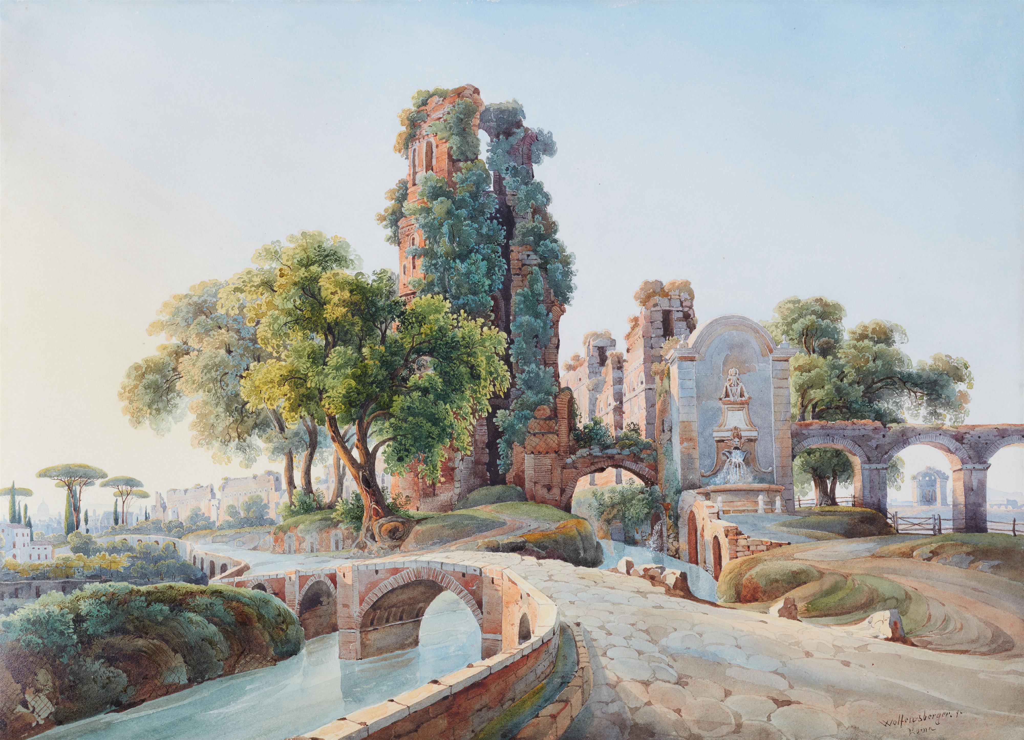 Johann Jakob Wolfensberger - Porta Furba mit Fontana di Clemente XII in Rom