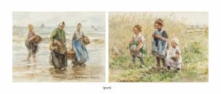 Johann Jan Zoetelief Tromp - Returning With The Catch; And The Flower Pickers