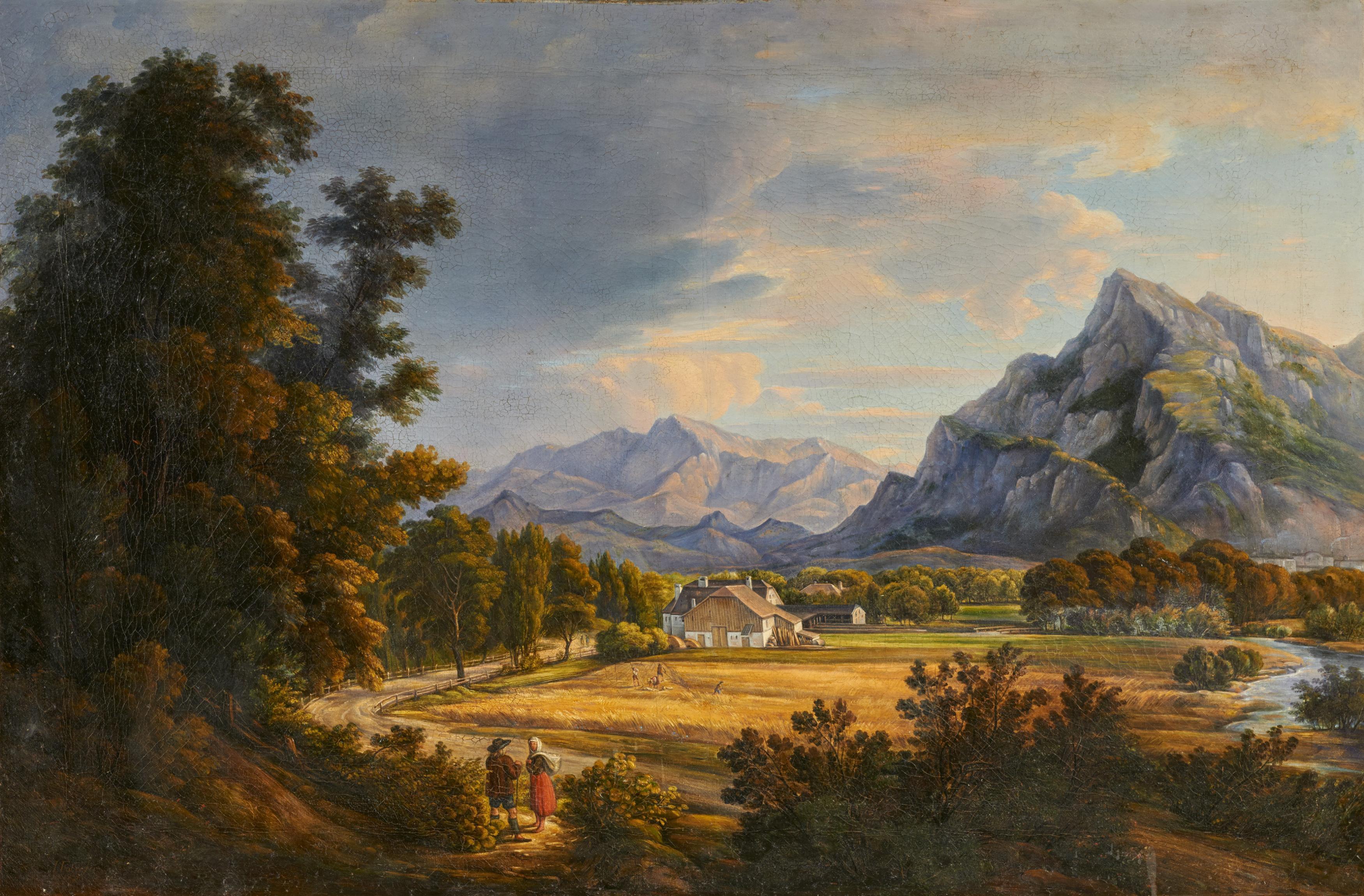Johann Joachim Faber - Der Hohe Göll und der Untersberg bei Salzburg.