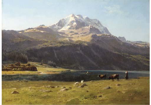 Johann Joseph Geisser - A Swiss alpine lake