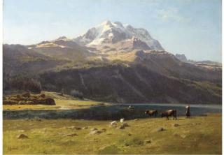 Johann Joseph Geisser - A Swiss alpine lake