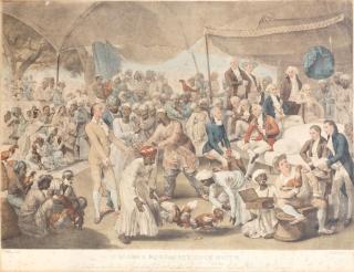 Johann Joseph Zoffany - After Johann Joseph Zoffany (British, 1733-1810) Colonel Mordaunt\'s Cock Match. At Lucknow in the Province of Oude in the Year 1786 at Which Were Present Several High and Distinguished Personages\'