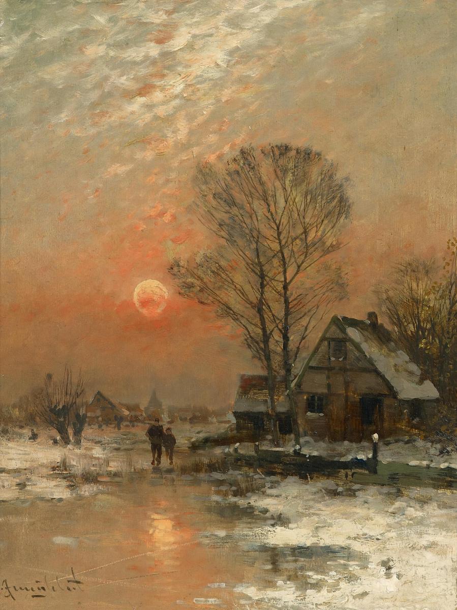 Johann Jungblut - Abend auf dem Eise