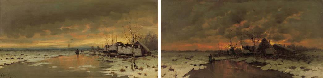 Johann Jungblut - Winter: sunrise and sunset