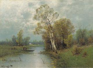 Johann Jungblutt - Birches in autumn