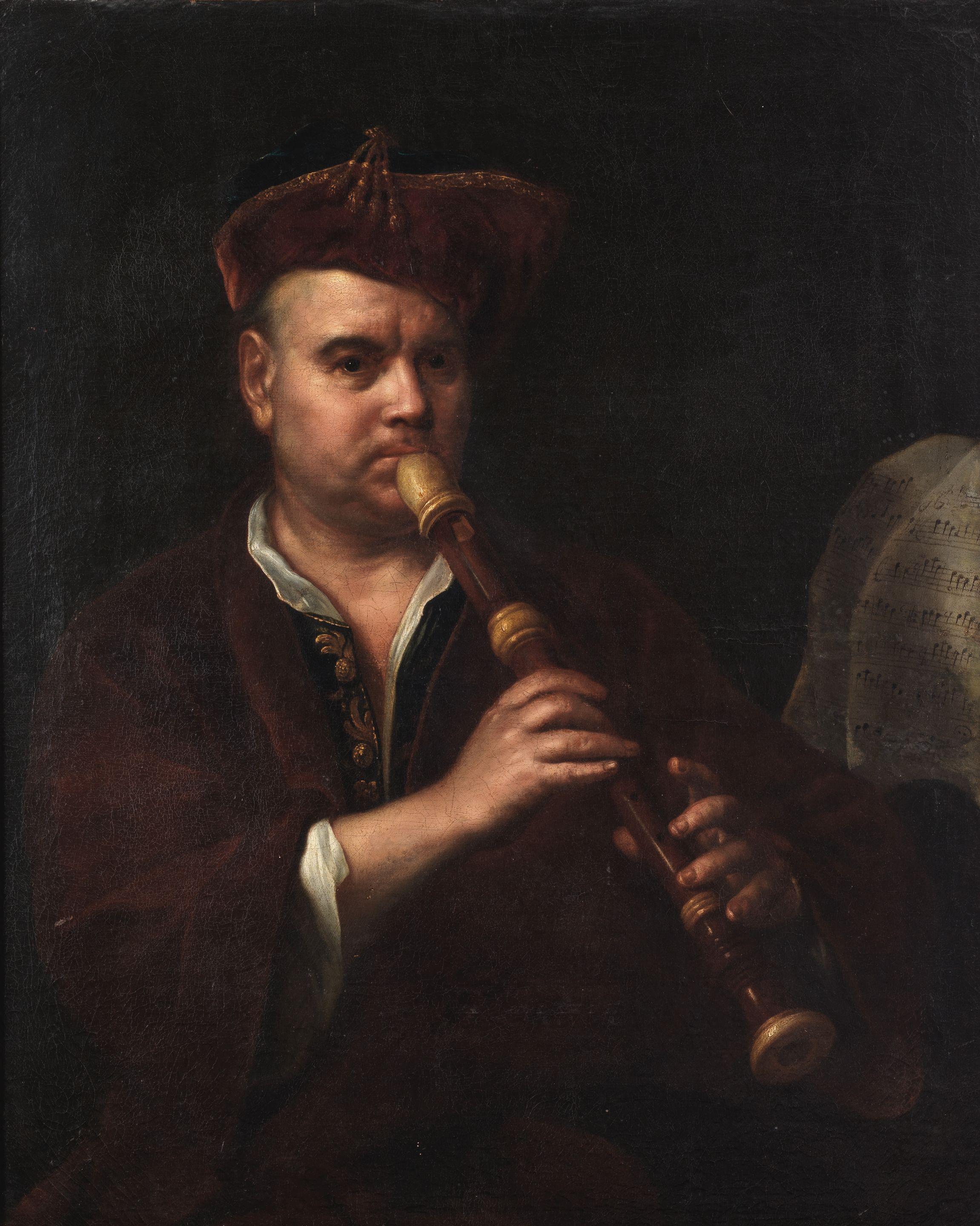 Johann Kupetzki - Man playing a recorder