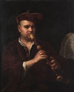 Johann Kupetzki - Man playing a recorder