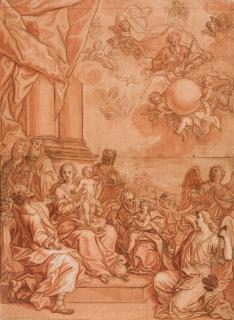 Johann Lorenz Haid - Die Verehrung Mariens mit dem Jesusknaben.