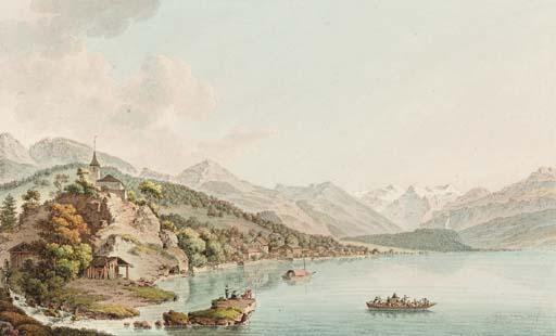 Johann Ludwig Aberli - Vue du Village et du Lac de Brientz and La Vallée Oberhasli (Lonchamp A-7; A-15)