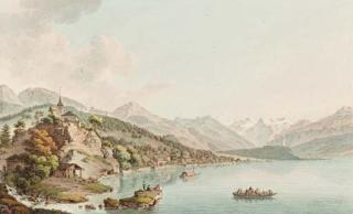 Johann Ludwig Aberli - Vue du Village et du Lac de Brientz and La Vallée Oberhasli (Lonchamp A-7; A-15)