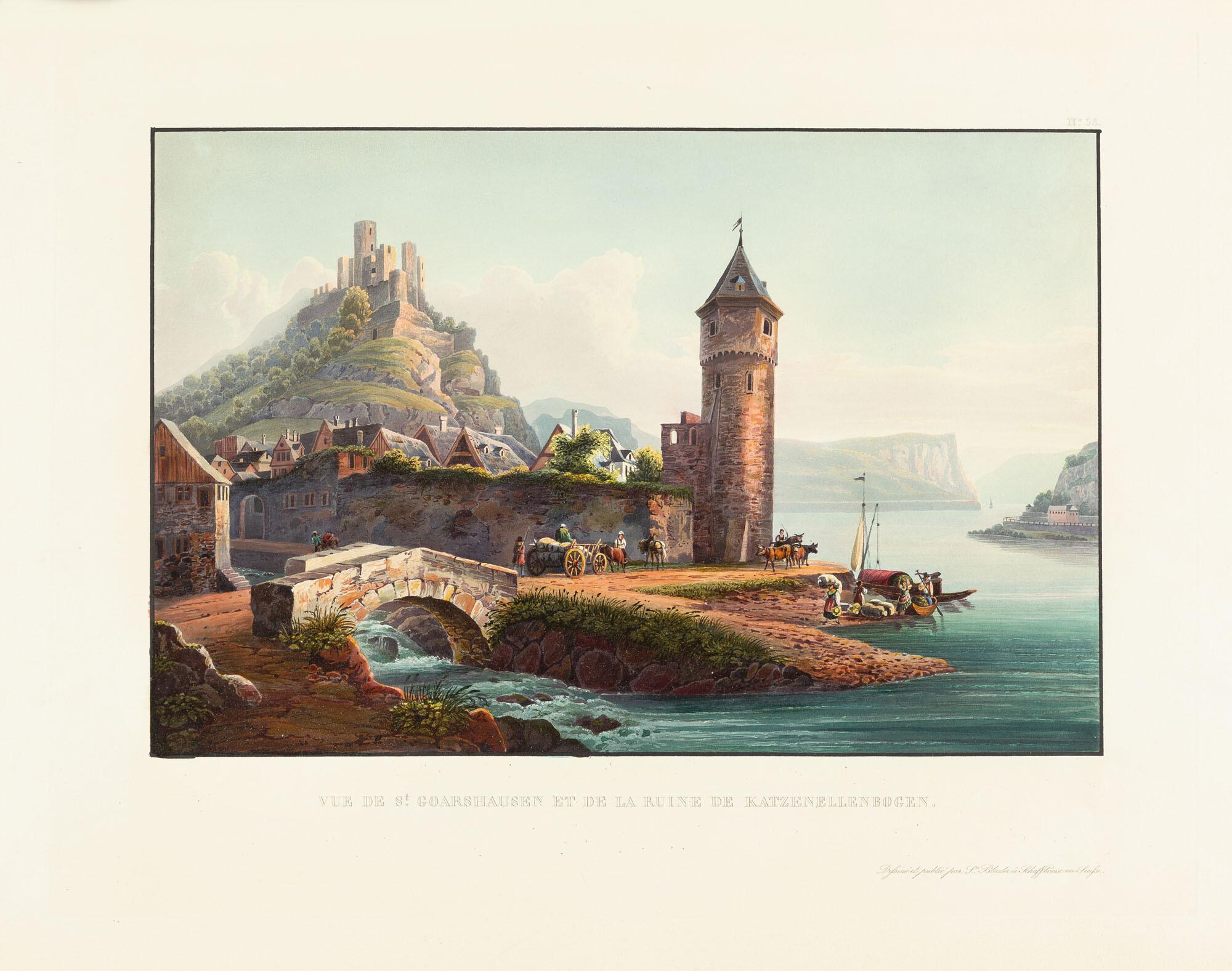 Johann Ludwig Bleuler - 4 Bll: Rheinansichten.