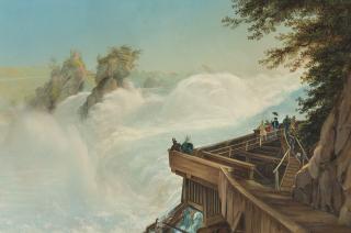 Johann Ludwig Bleuler - Blick auf den Rheinfall bei Schaffhausen (Vue de la chute du