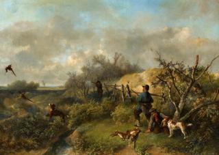 Johann Mari ten Kate - Fasanenjagd in den Dünen