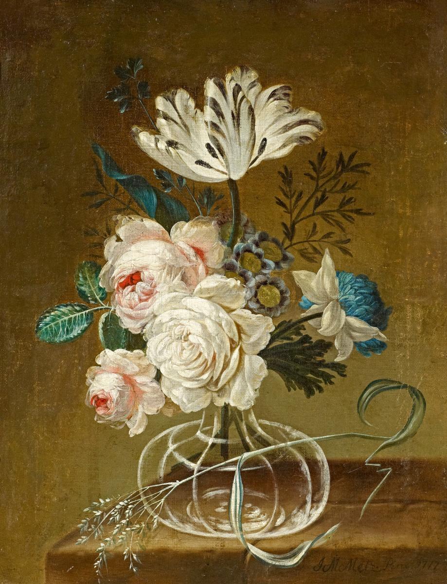 Johann Martin Metz - Zwei Blumenstillleben