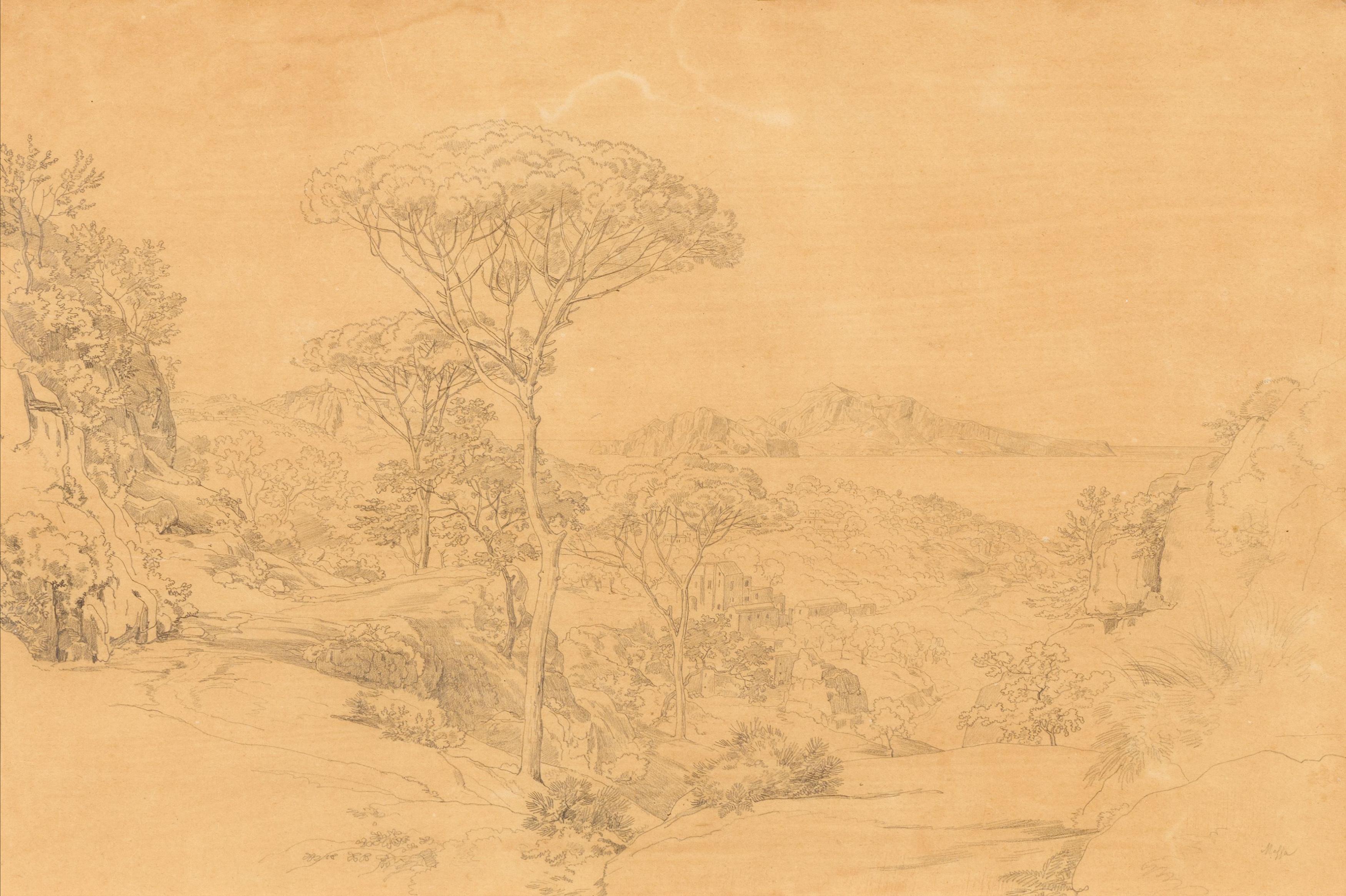 Johann Martin Von Rohden - Blick von Massa Lubrene auf die Insel Capri.