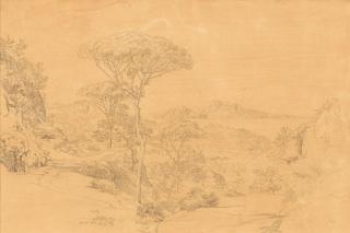 Johann Martin Von Rohden - Blick von Massa Lubrene auf die Insel Capri.