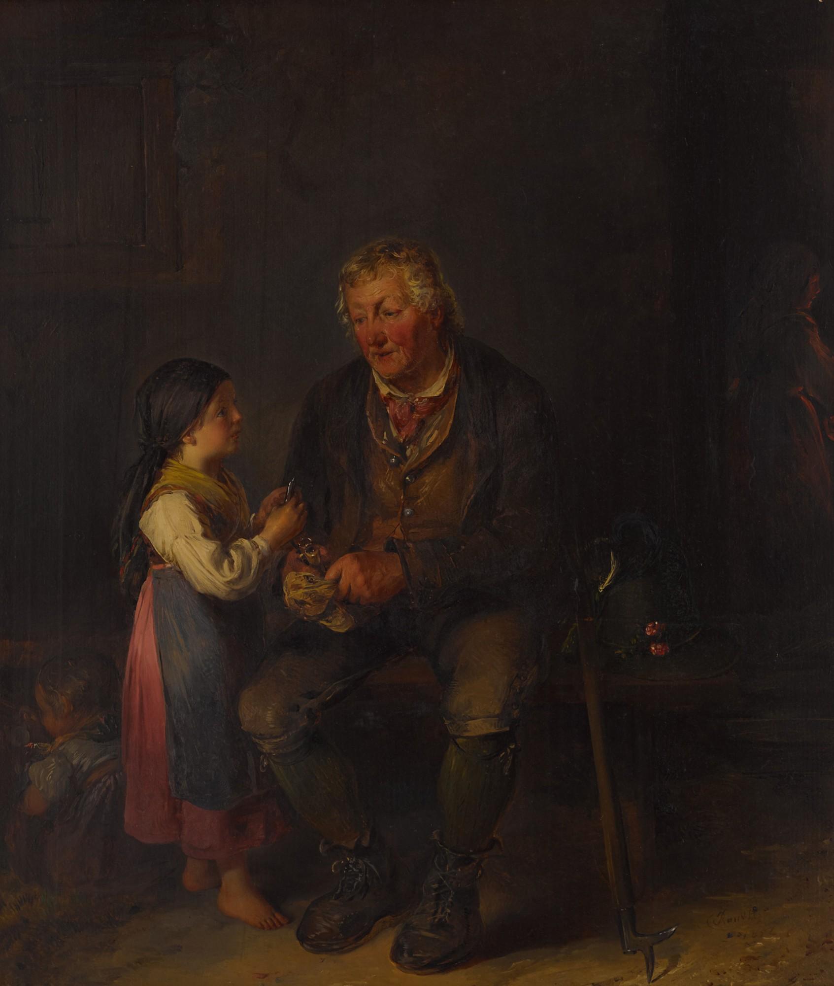 Johann Matthias Ranftl - Der Grossvater (The Grandfather)