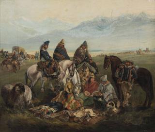Johann Moritz Rugendas - Huasos Maulinos (Chilean Horsemen)