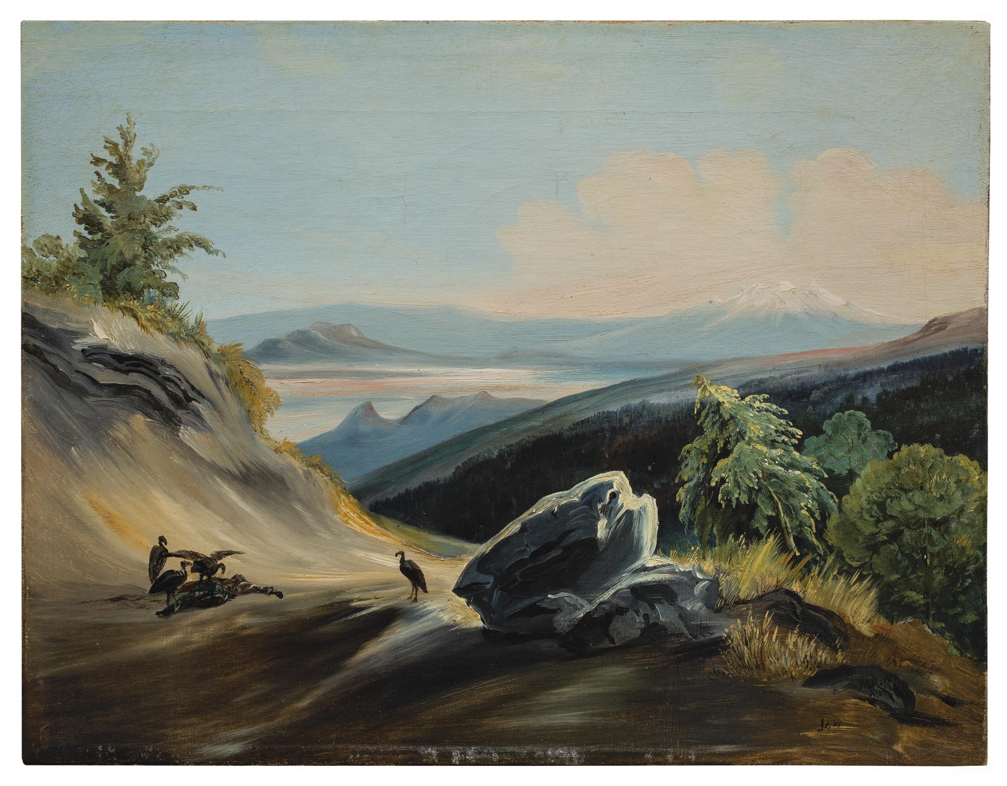 Johann Moritz Rugendas - Paisaje De Sendero Con El Iztaccíhuatl En La Lejanía