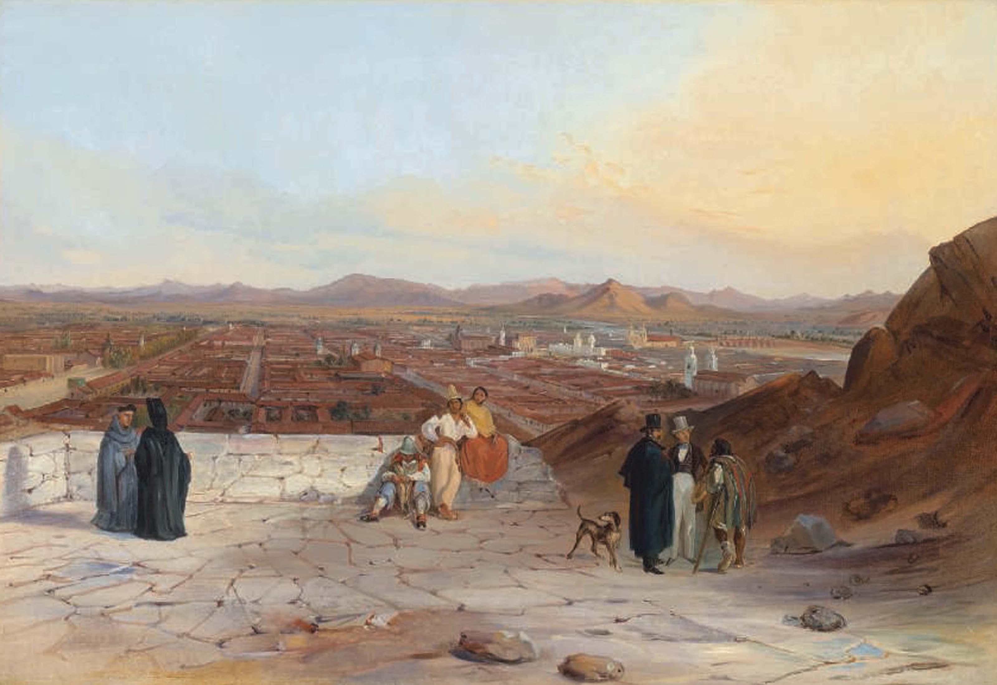 Johann Moritz Rugendas - Santiago from the hill of Santa Lucia, looking west