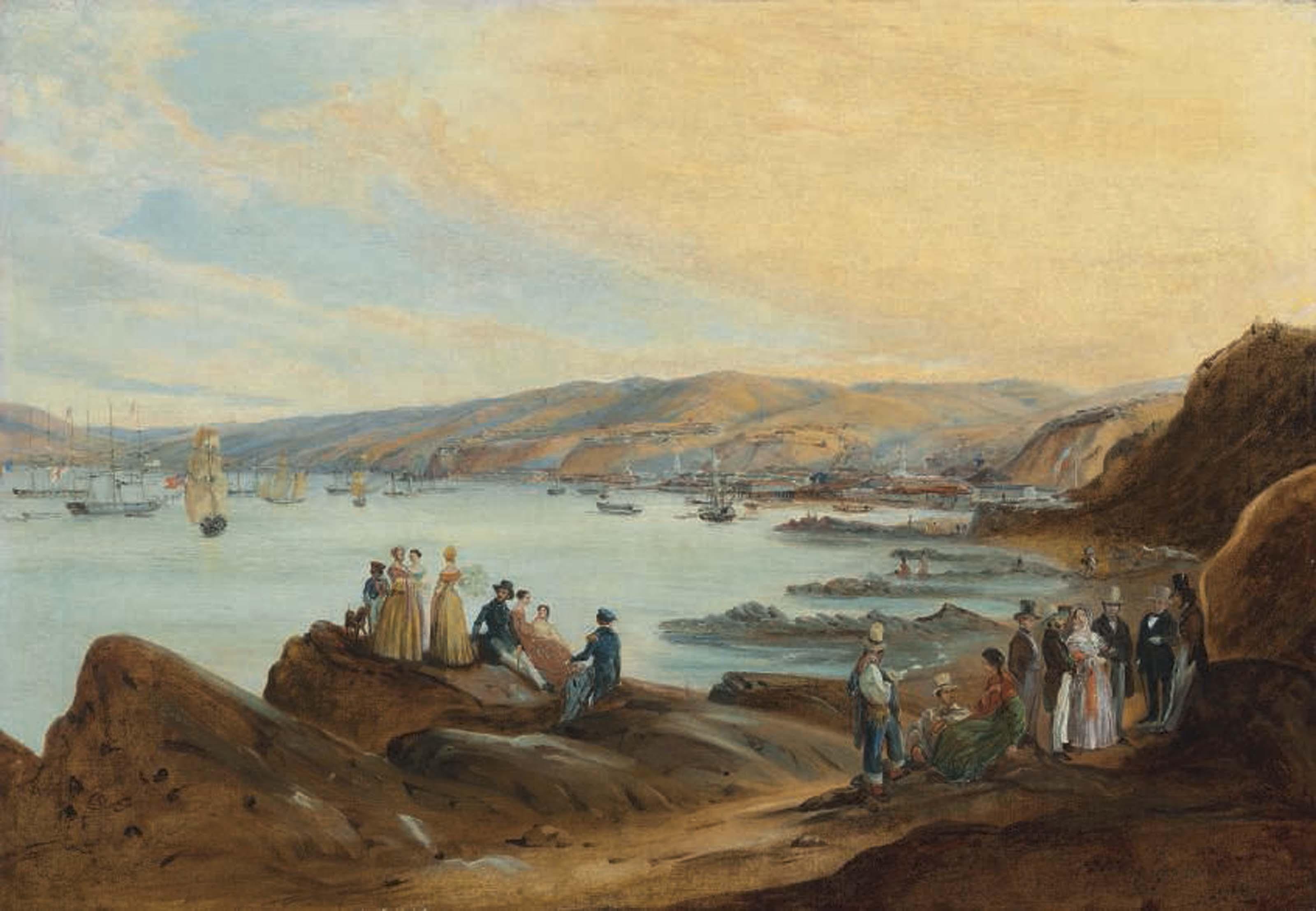Johann Moritz Rugendas - The beach of El Membrillo, Valpara  í  so