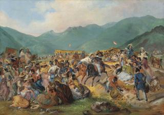 Johann Moritz Rugendas - The fiesta of San Juan in Amencaes