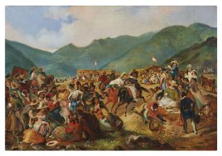 Johann Moritz Rugendas - The fiesta of San Juan in Amencaes