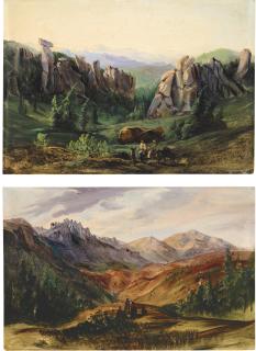 Johann Moritz Rugendas - Two Works: Atardecer En El Chico And Amanecer En El Chico 