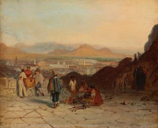 Johann Moritz Rugendas - Vista de Santiago desde el cerro Santa Lucía hacie el oriente
