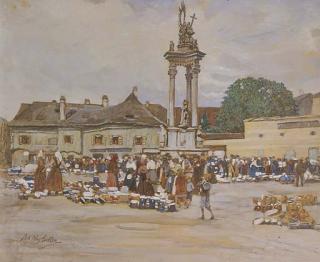 Johann Nepomuk Geller - Market Scene