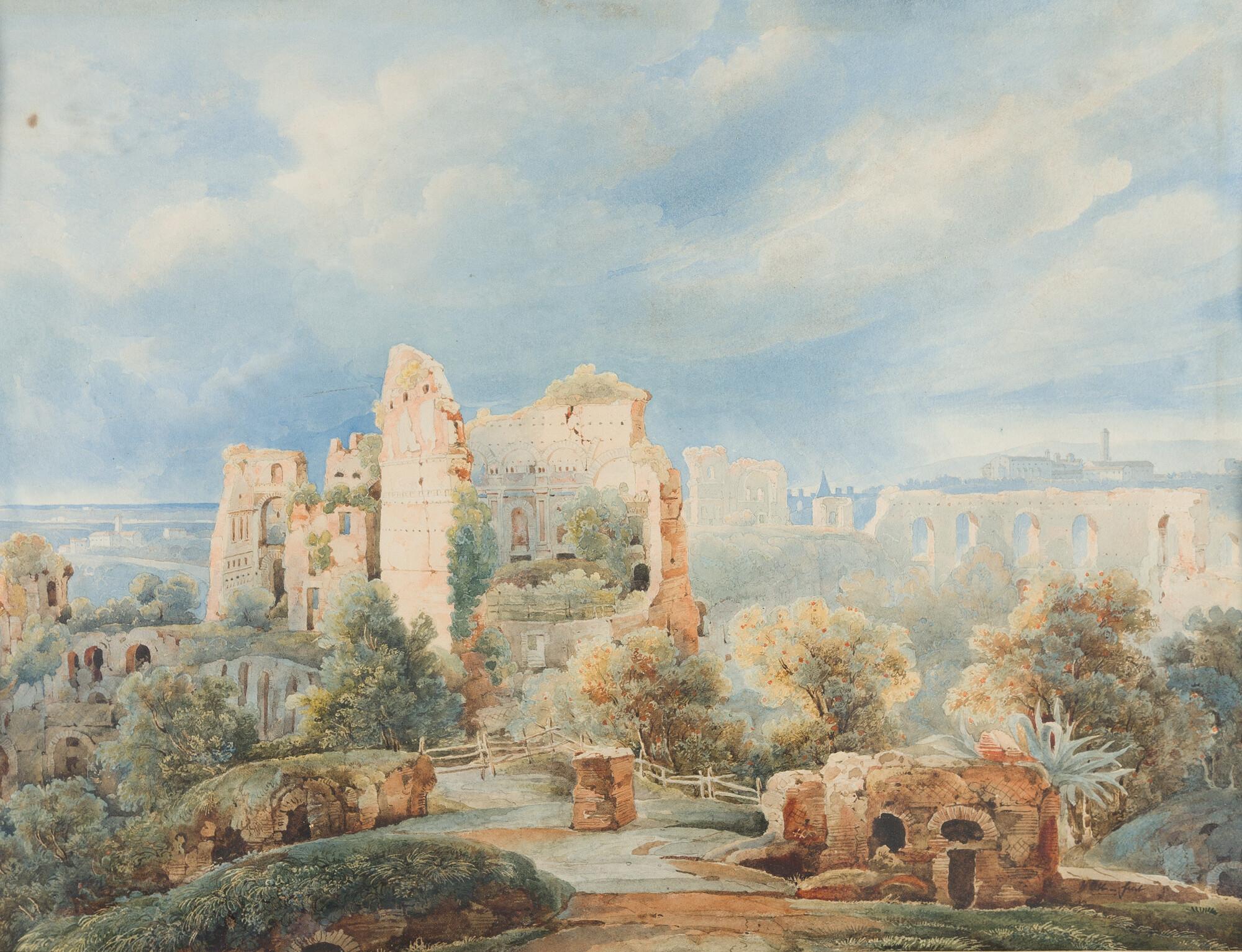 Johann Nepomuk Ott - Die Caracalla-Thermen in Rom