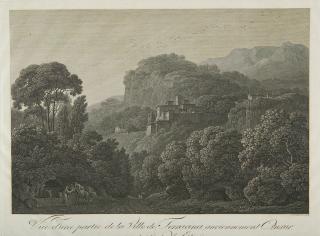 Johann Philipp Veith - 2 Bll.: Ansichten von Terracina von Osten bzw von Süden.