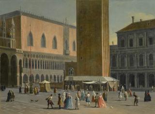 Johann Richter - Venice, A View Of The Piazzetta