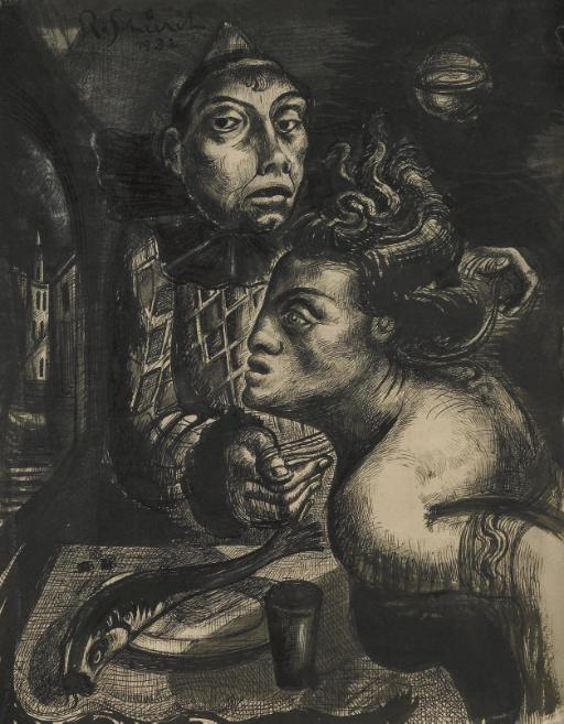 Johann Robert Schürch - Frau Mit Clown, 1932