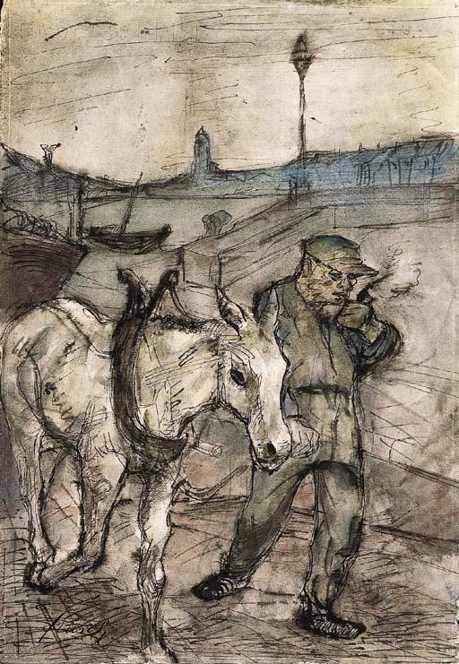 Johann Robert Schürch - Mann Mit Pferd