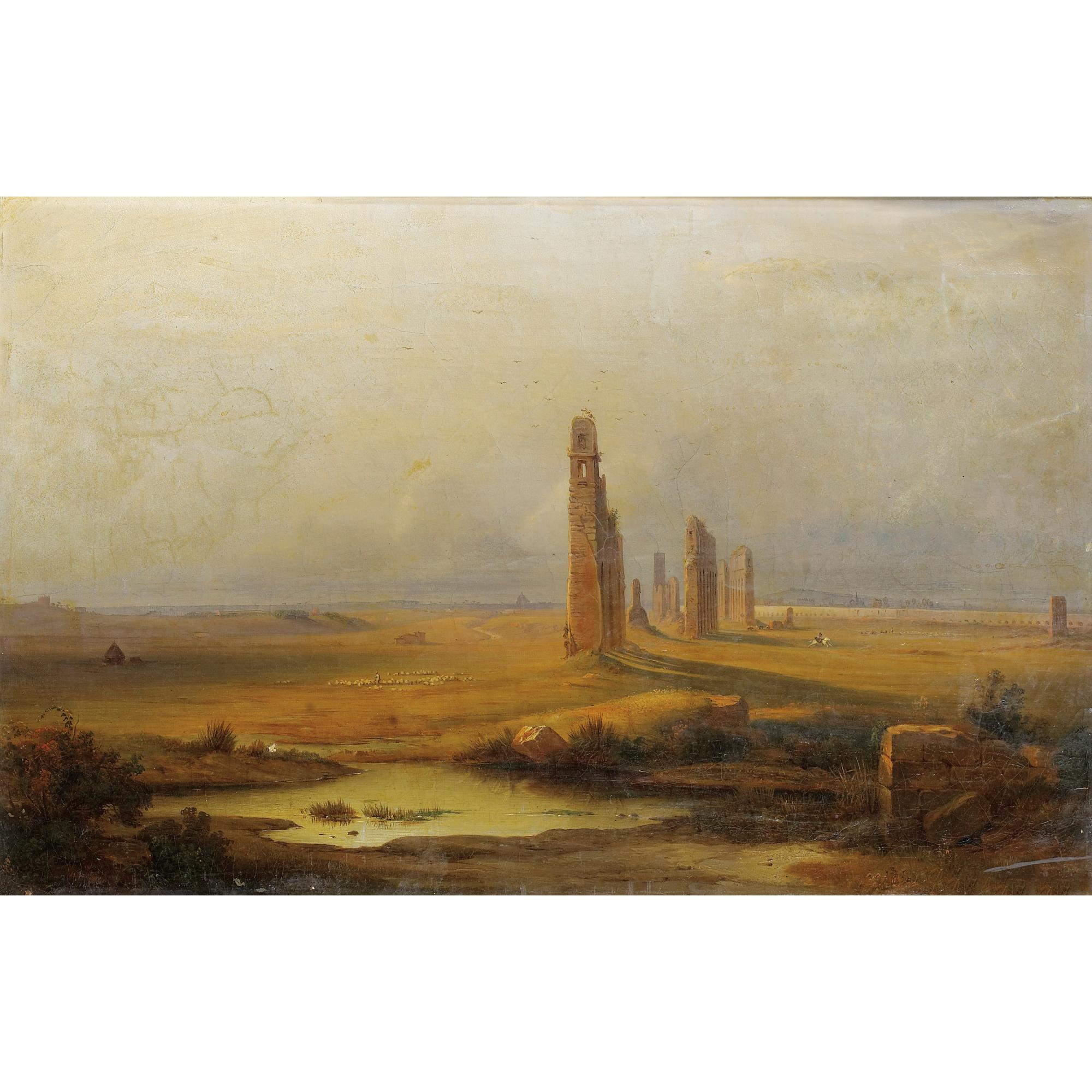 Johann-Rudolf Bühlmann - Vue D\'Un Aqueduc En Ruines