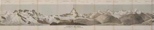 Johann Rudolf Dill - Panorama des Alpes, pris sur le Gornergrat près Zermatt au Canton du Valais