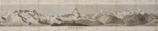 Johann Rudolf Dill - Panorama des Alpes, pris sur le Gornergrat près Zermatt au Canton du Valais
