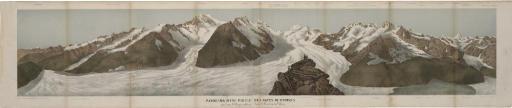 Johann Rudolf Dill - Panorama d\'une partie des Alpes Bernoises pris sur l\'Aeggischhorn dans le Canton du Valais