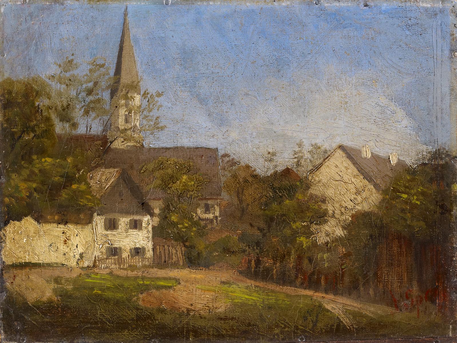 Johann Sperl - Dorf im Süddeutschen. Studie