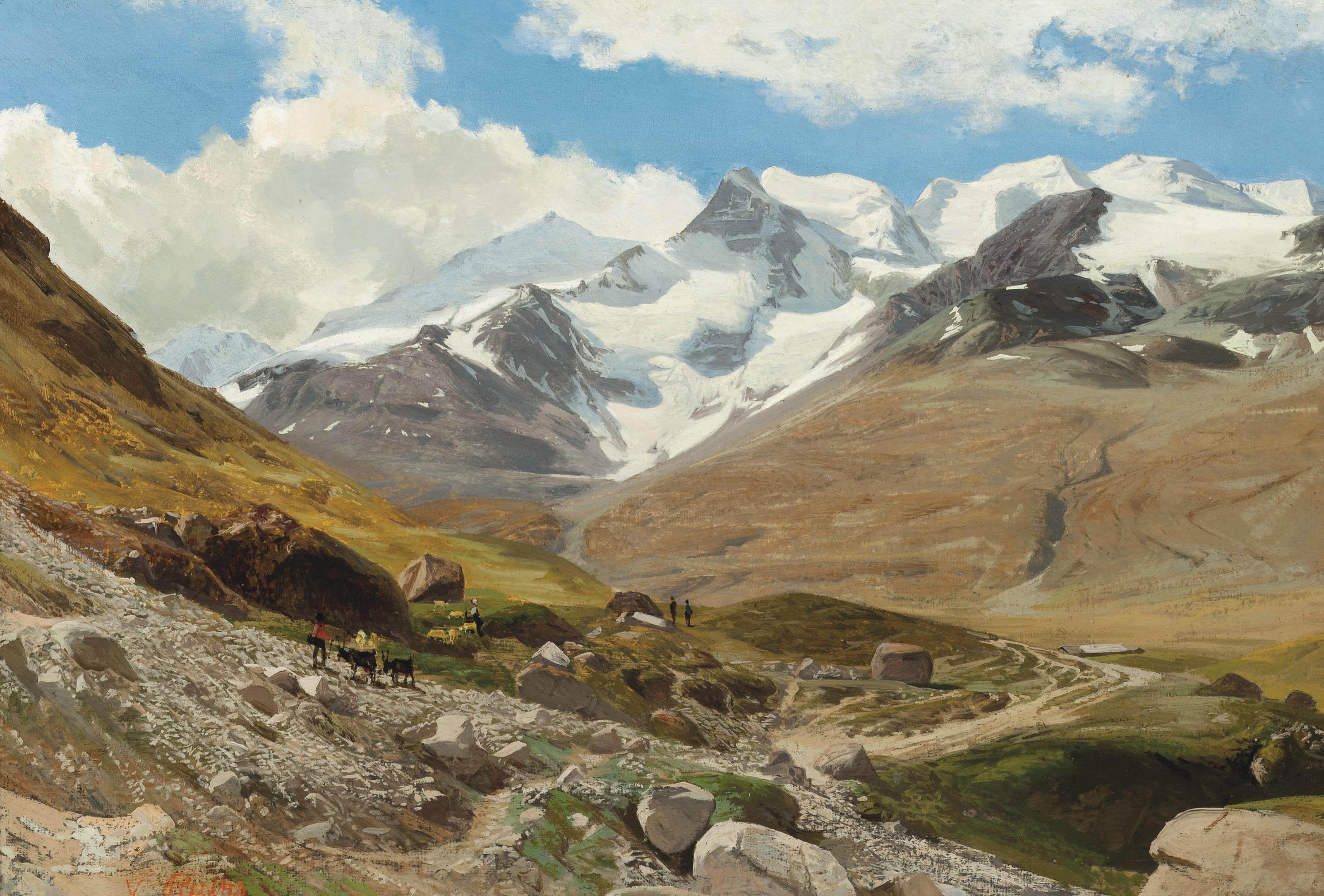 Johann Valentin Ruths - The Flüela Pass, Switzerland