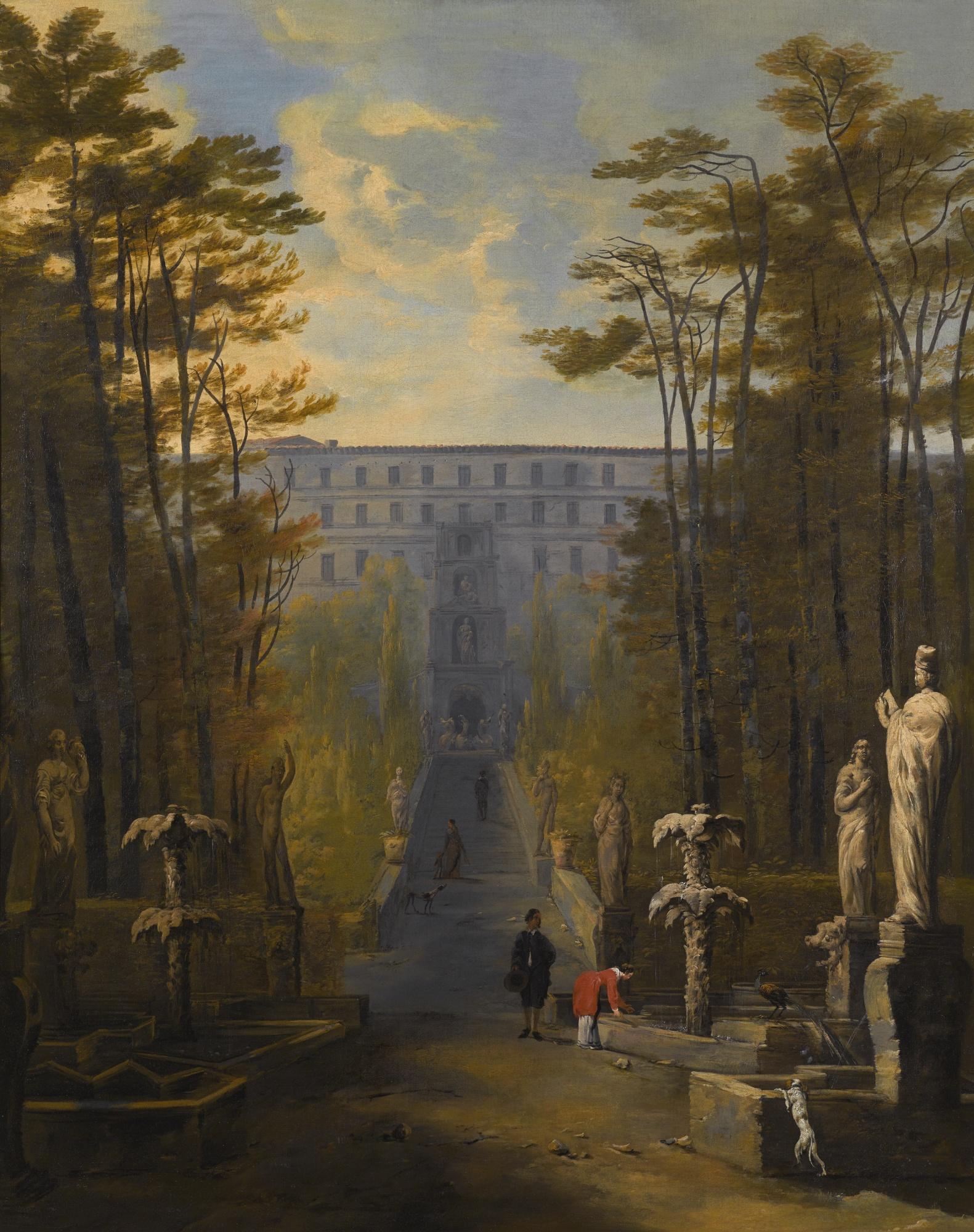 Johann Wilhelm Baur - Tivoli, A View Of The Villa D\'Este And The Gardens