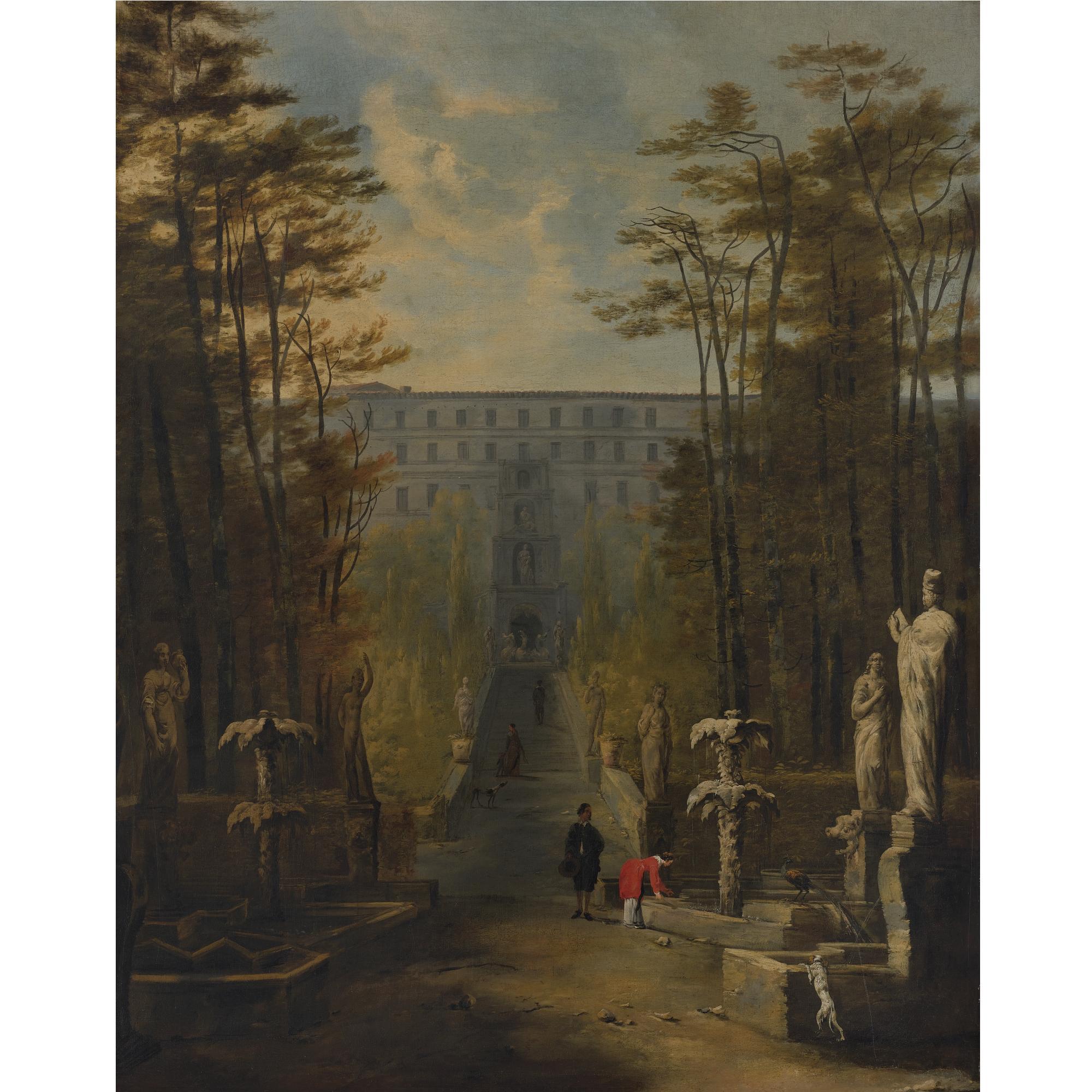 Johann Wilhelm Baur - View Of The Villa D\'Este And Gardens, Tivoli