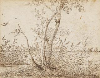 Johann Wilhelm Preyer - Landschaft mit Vögeln