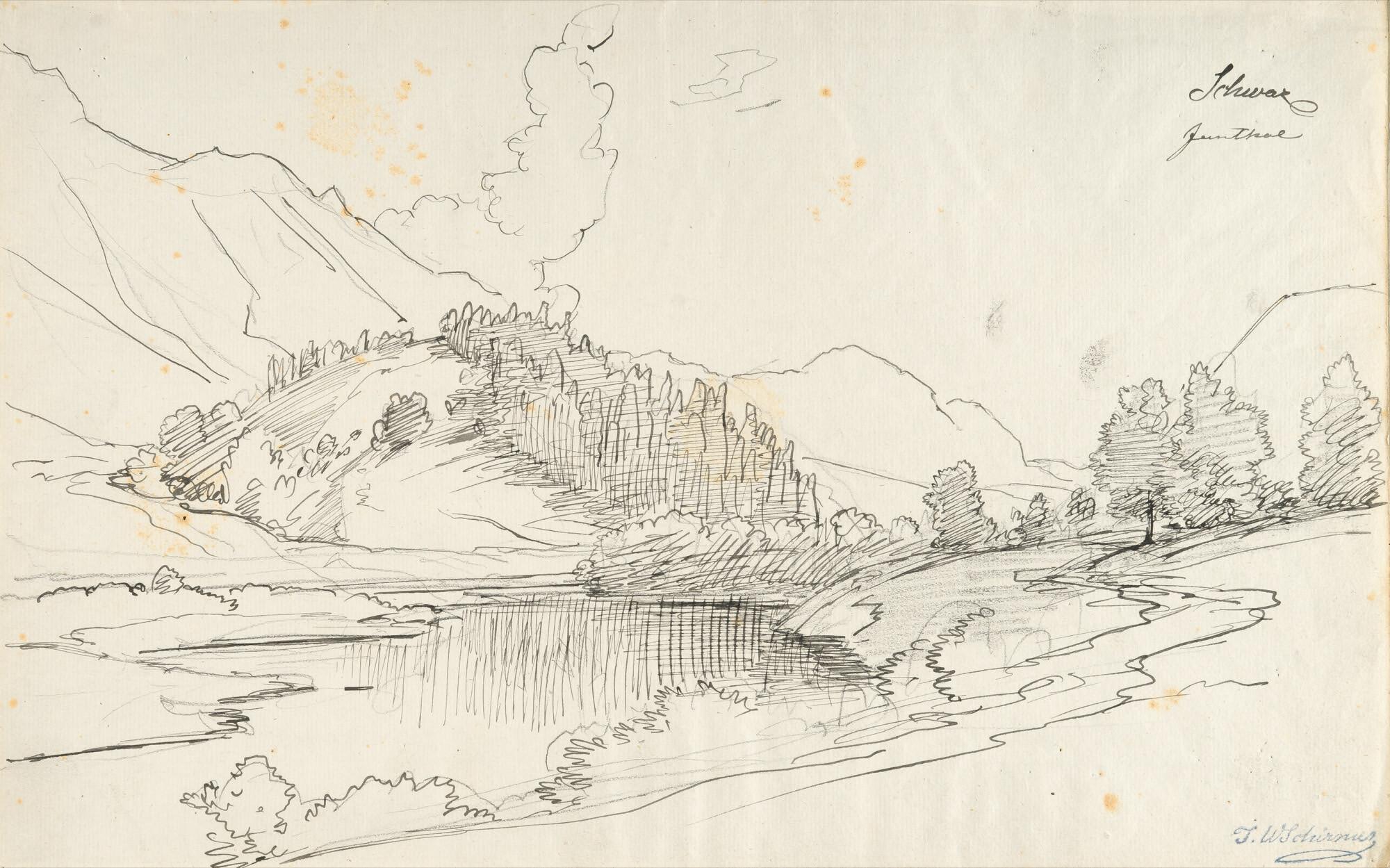 Johann Wilhelm Schirmer - Gebirgslandschaft bei Schwaz