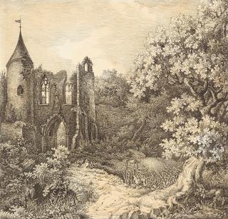 Johann Wilhelm Schirmer - Gotische Ruine im Wald.