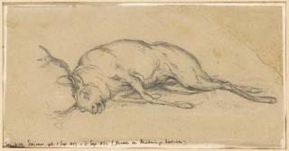 Johann Wilhelm Schirmer - Un cerf mort
