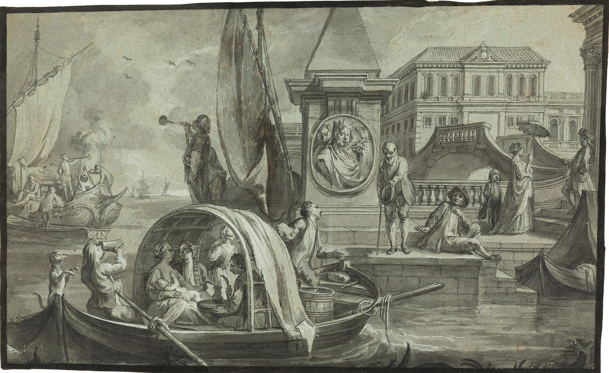 Johann Wolfgang Baumgartner - Mittag (mit Speisenden).