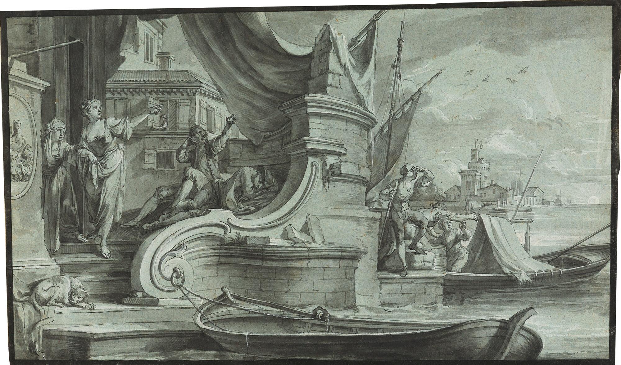 Johann Wolfgang Baumgartner - Morgen (mit erwachenden Schläfern bei Sonnenaufgang).